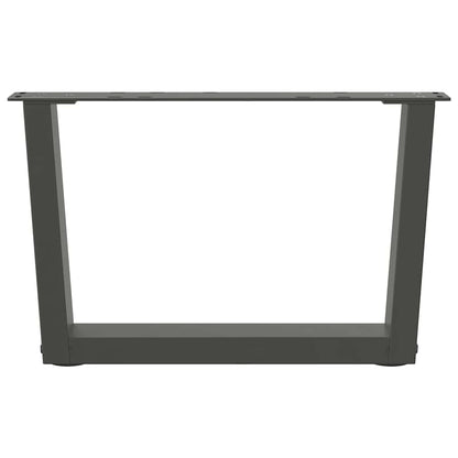 Couchtischbeine V-Form 2 Stück Anthrazit 60x(30-31,3) cm Stahl
