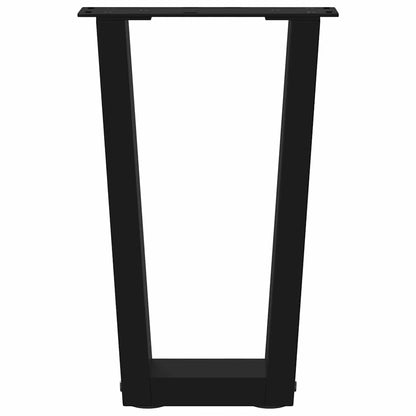Couchtischbeine V-Form 2 Stück Schwarz 28x(42-43,3) cm Stahl