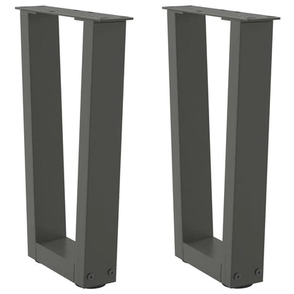 Couchtischbeine V-Form 2 Stück Anthrazit 28x(42-43,3) cm Stahl