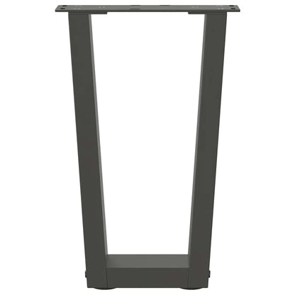 Couchtischbeine V-Form 2 Stück Anthrazit 28x(42-43,3) cm Stahl