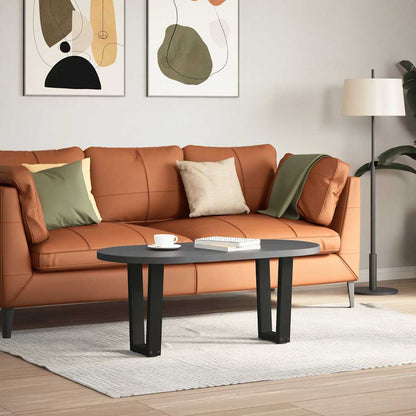 Couchtischbeine V-Form 2 Stück Schwarz 38x(42-43,3) cm Stahl