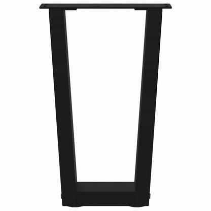 Couchtischbeine V-Form 2 Stück Schwarz 38x(42-43,3) cm Stahl