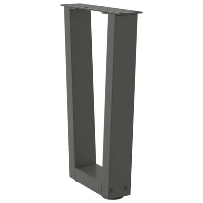 Couchtischbeine V-Form 2 Stück Anthrazit 38x(42-43,3) cm Stahl
