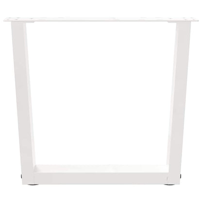 Couchtischbeine V-Form 2 Stück Weiß 50x(42-43,3) cm Stahl