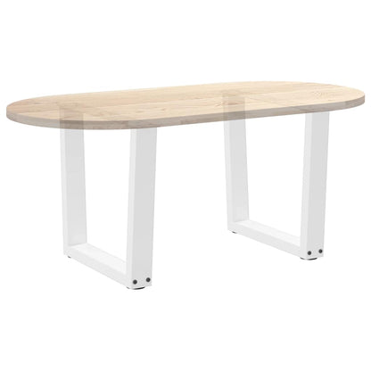 Couchtischbeine V-Form 2 Stück Weiß 50x(42-43,3) cm Stahl