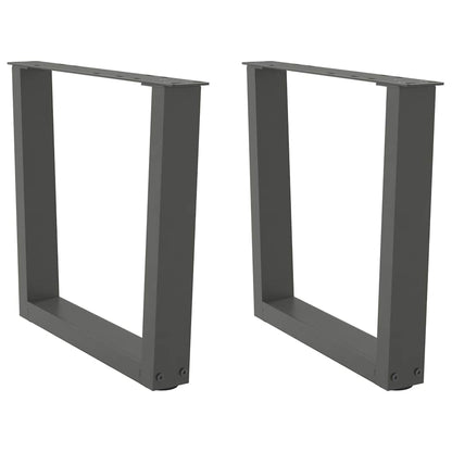 Couchtischbeine V-Form 2 Stück Anthrazit 50x(42-43,3) cm Stahl