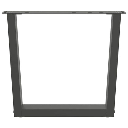 Couchtischbeine V-Form 2 Stück Anthrazit 50x(42-43,3) cm Stahl