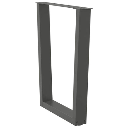 Esstisch Beine V-Form 2 Stück Anthrazit 60x(72-73,3) cm Stahl