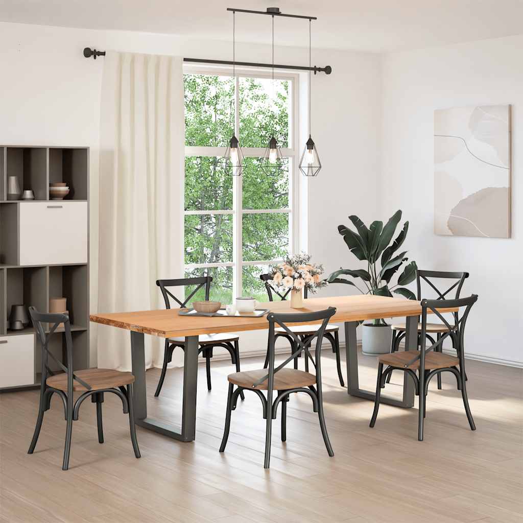 Pieds de table à manger en V, 2 pièces, anthracite, 90 x (72-73,3) cm, acier