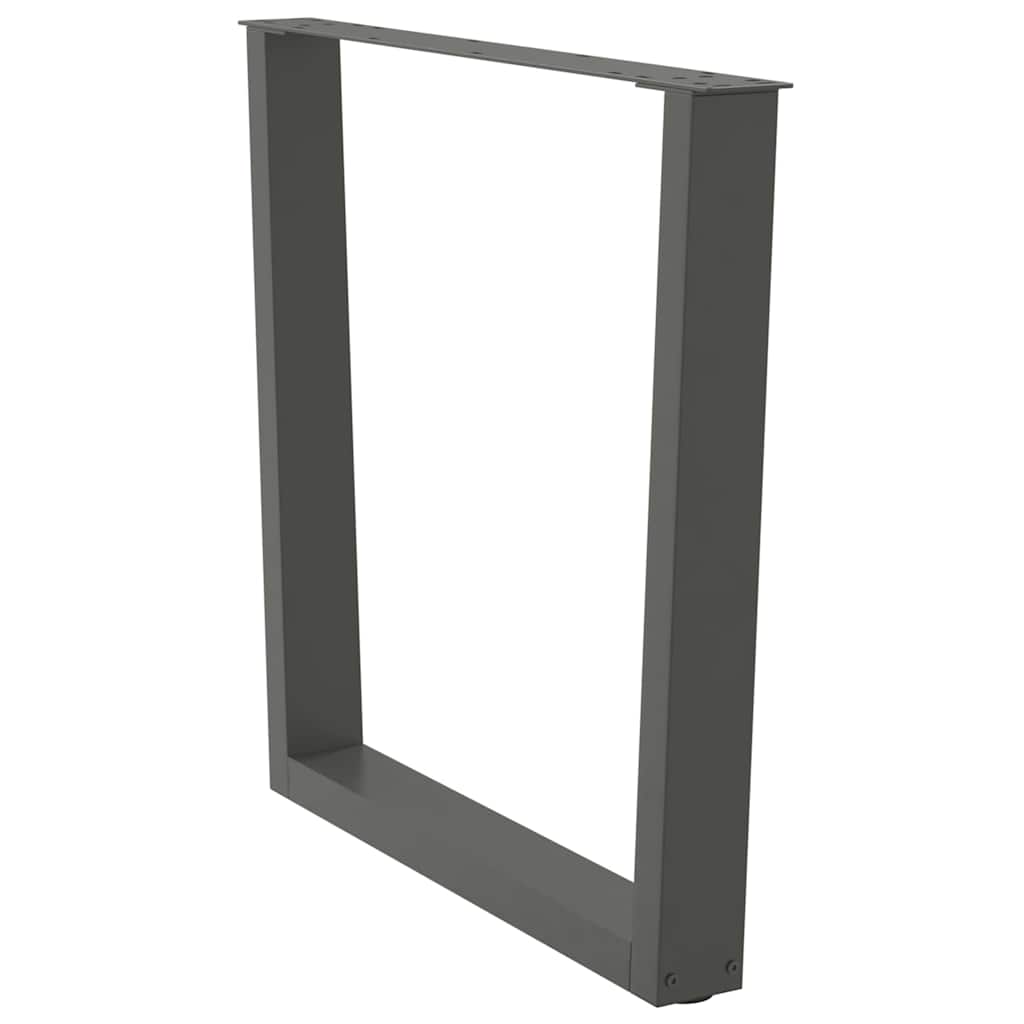 Pieds de table à manger en V, 2 pièces, anthracite, 90 x (72-73,3) cm, acier