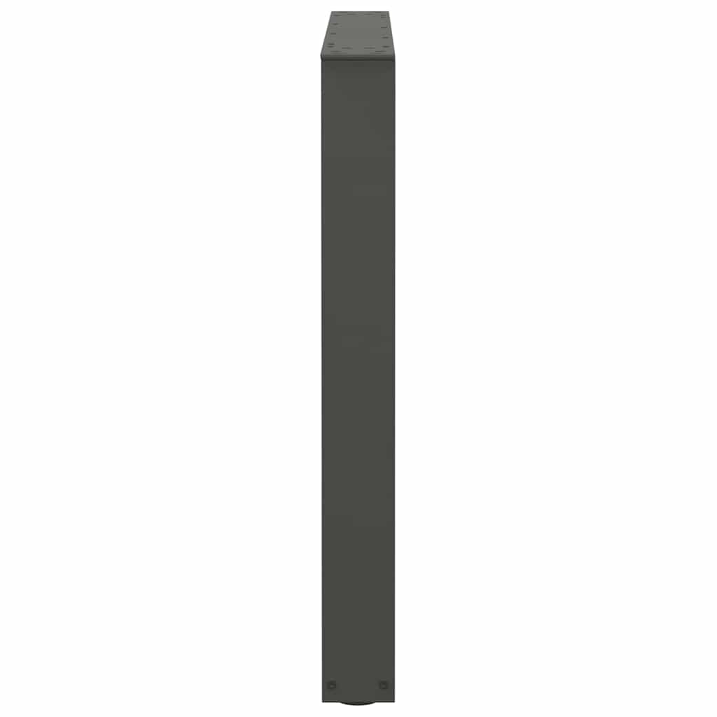 Pieds de table à manger en V, 2 pièces, anthracite, 90 x (72-73,3) cm, acier