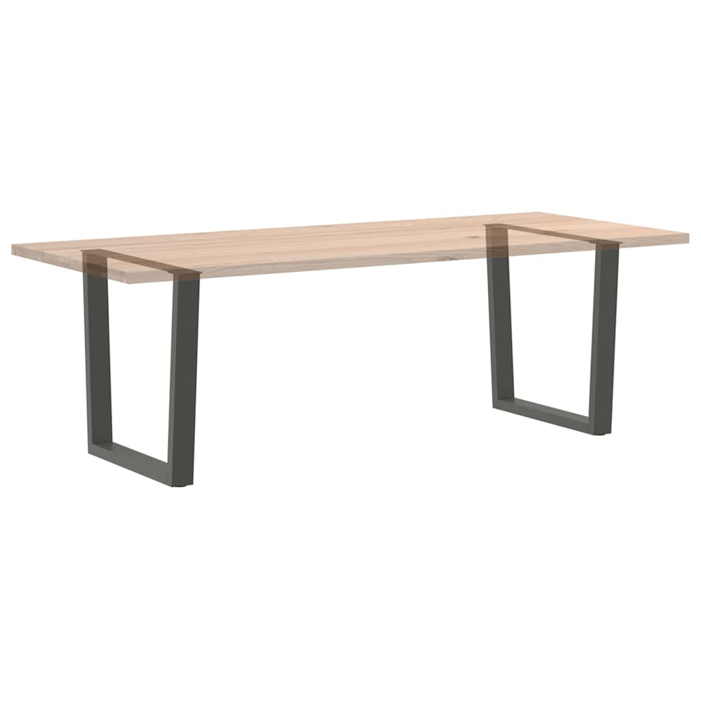 Pieds de table à manger en V, 2 pièces, anthracite, 90 x (72-73,3) cm, acier