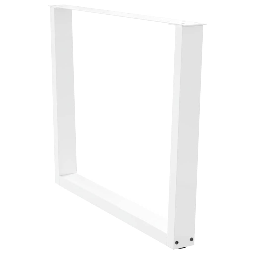Esstischbeine V-Form 2 Stück Weiß 100x(72-73,3) cm Stahl