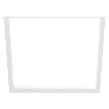 Esstischbeine V-Form 2 Stück Weiß 100x(72-73,3) cm Stahl