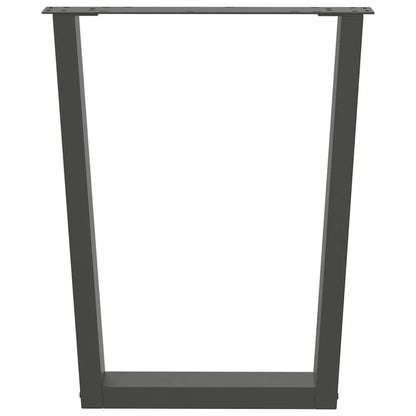 Esstisch Beine V-Form 3 Stück Anthrazit 70x(72-73,3) cm Stahl