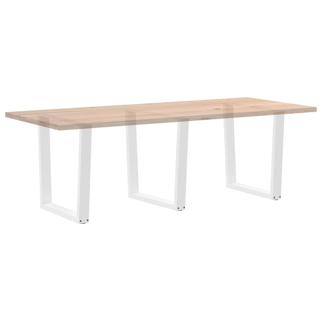 Pieds de table à manger en V, 3 pièces, blanc, 80 x (72-73,3) cm, acier