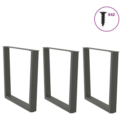 Esstisch Beine V-Form 3 Stück Anthrazit 80x(72-73,3) cm Stahl