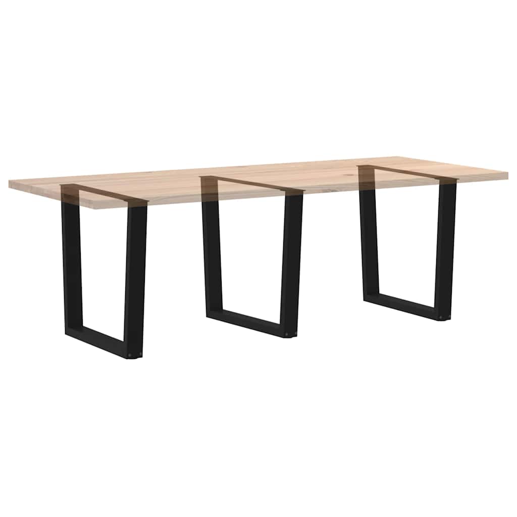 Esstischbeine V-Form 3 Stück Schwarz 90x(72-73,3) cm Stahl