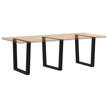Esstischbeine V-Form 3 Stück Schwarz 90x(72-73,3) cm Stahl