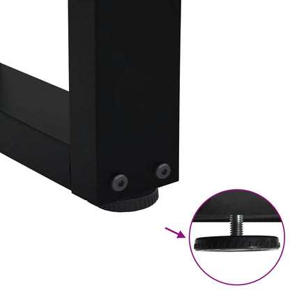 Esstischbeine V-Form 3 Stück Schwarz 90x(72-73,3) cm Stahl