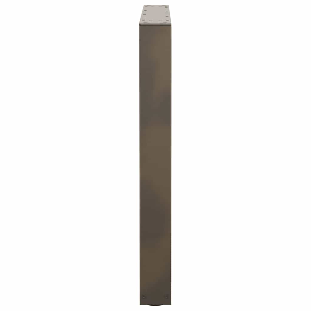 Pieds de table à manger en V 3 pièces acier naturel 90x(72-73,3) cm acier