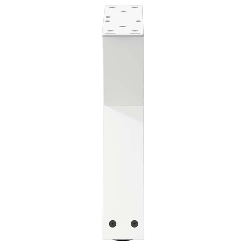 Pieds de table basse (2 pièces) en acier blanc, 30 x 30-31,3 cm