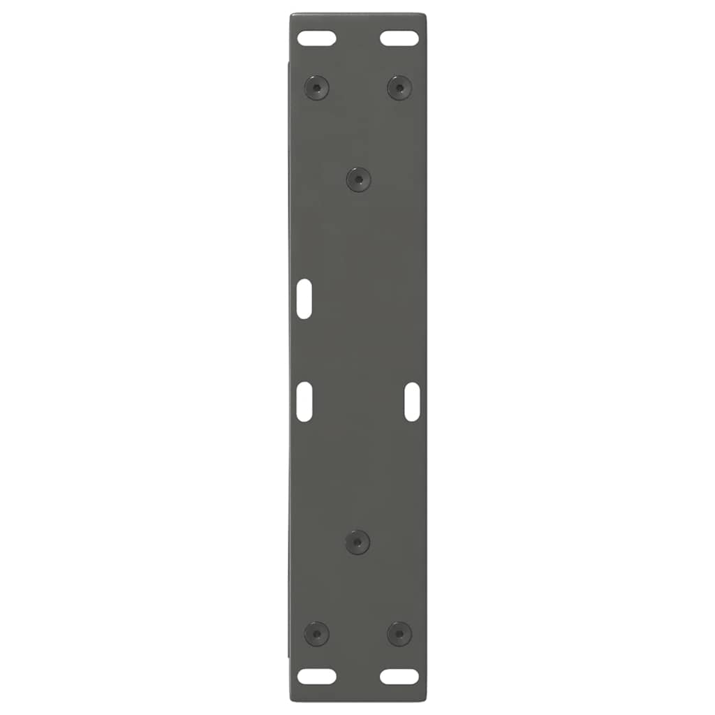 Pieds de table basse, 2 pièces, anthracite, 30 x (30-31,3) cm, acier