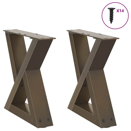 Coffee table legs 2 pcs. natural steel 30x(30-31.3) cm steel