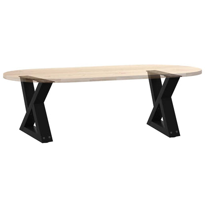 Couchtischbeine 2 Stk. Schwarz 40x(30-31,3) cm Stahl