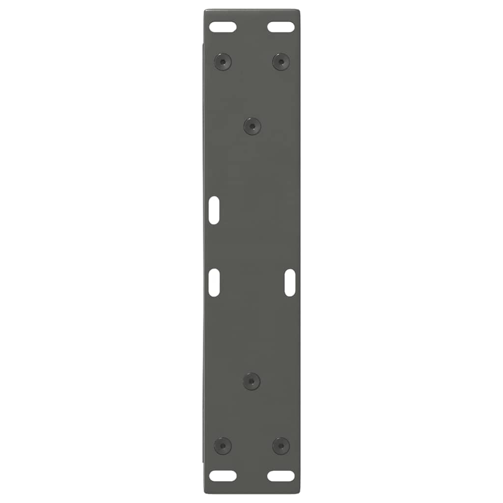 Pieds de table basse, 2 pièces, anthracite, 40 x 30-31,3 cm, acier
