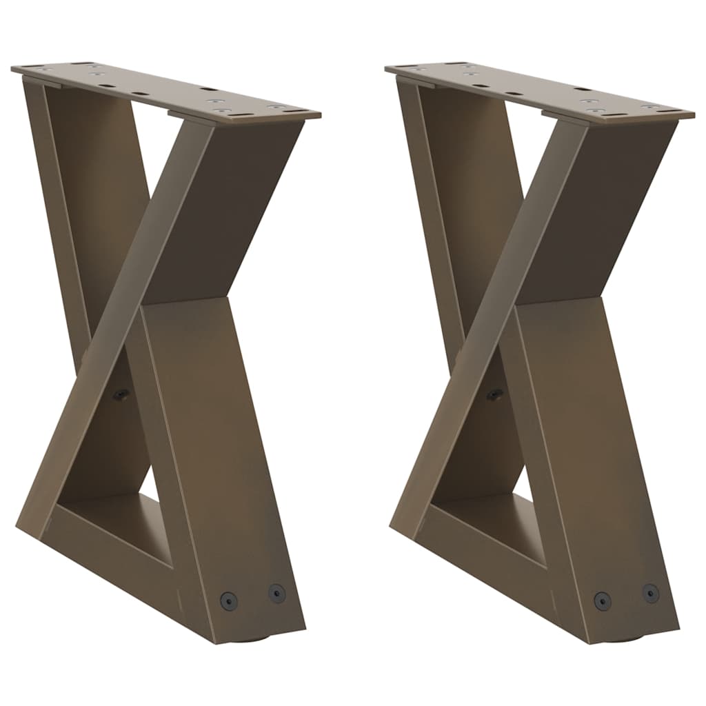 Coffee table legs 2 pcs. natural steel 40x(30-31.3) cm steel