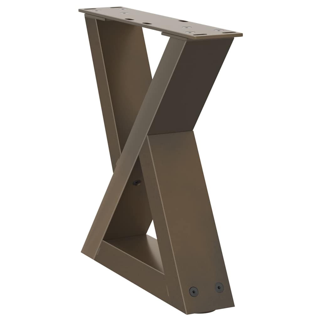 Coffee table legs 2 pcs. natural steel 40x(30-31.3) cm steel