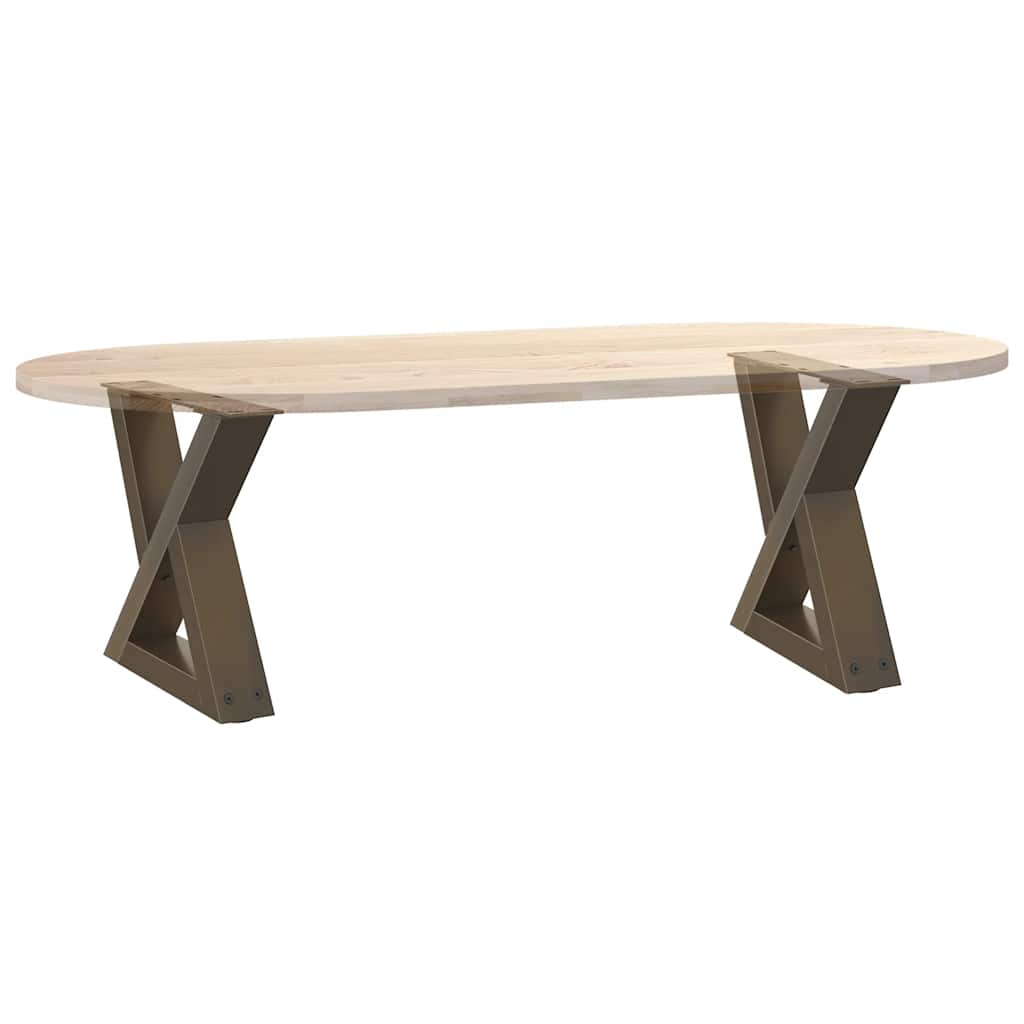 Coffee table legs 2 pcs. natural steel 40x(30-31.3) cm steel
