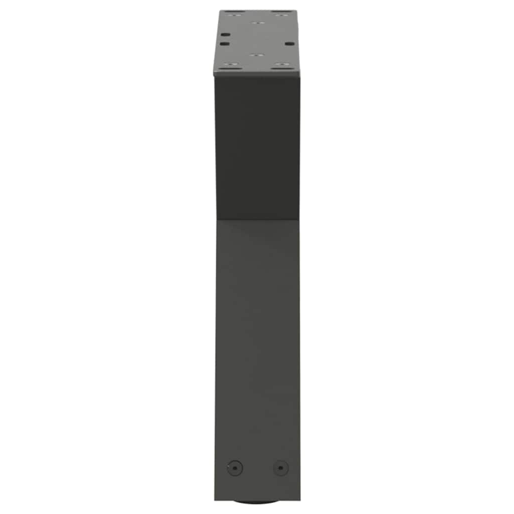 Pieds de table basse, 2 pièces, anthracite, 50 x 30-31,3 cm, acier