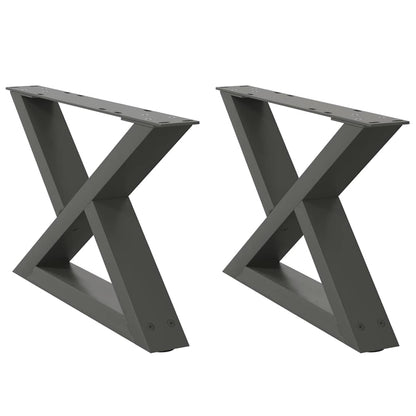 Couchtischbeine 2 Stk. Anthrazit 60x(30-31,3) cm Stahl