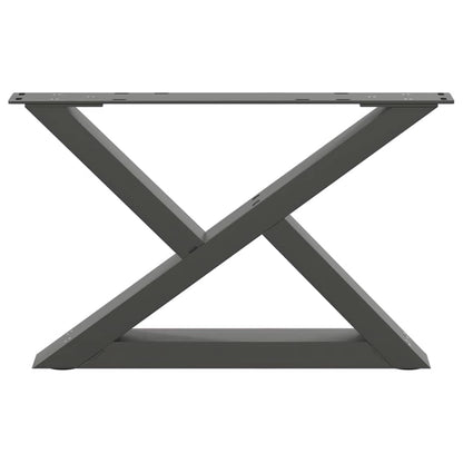 Couchtischbeine 2 Stk. Anthrazit 60x(30-31,3) cm Stahl