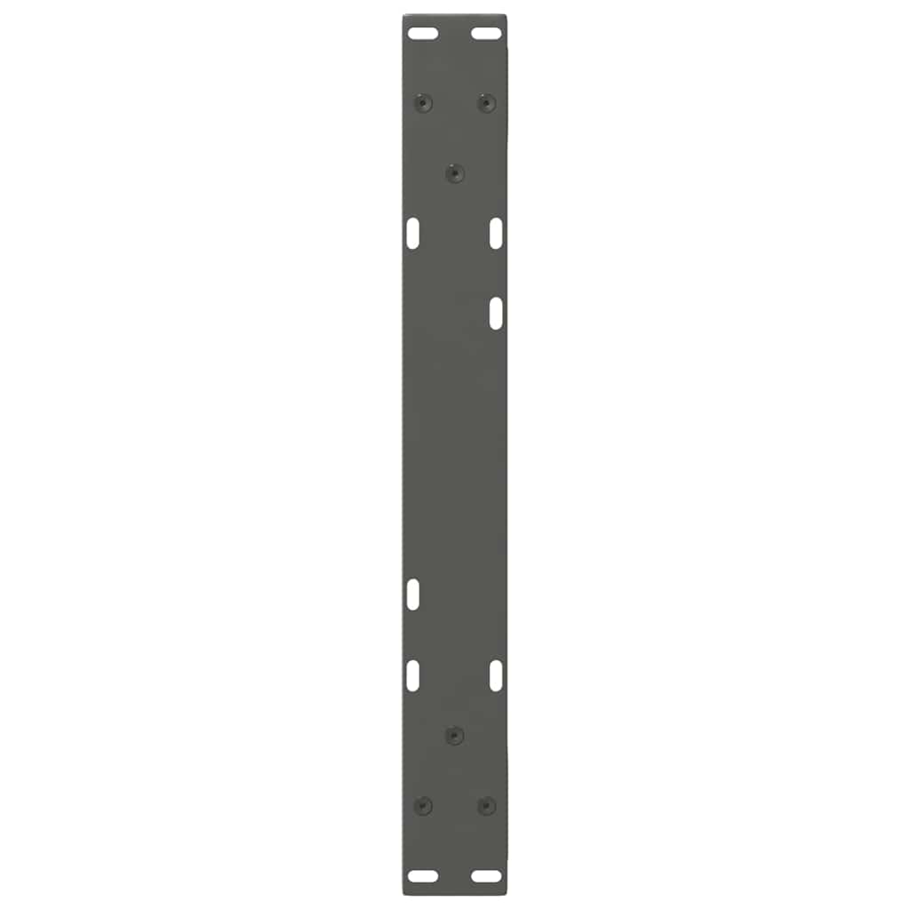 Pieds de table basse, 2 pièces, anthracite, 60 x 30-31,3 cm, acier