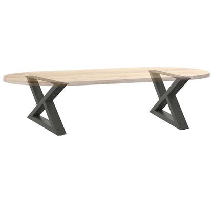 Couchtischbeine 2 Stk. Anthrazit 60x(30-31,3) cm Stahl