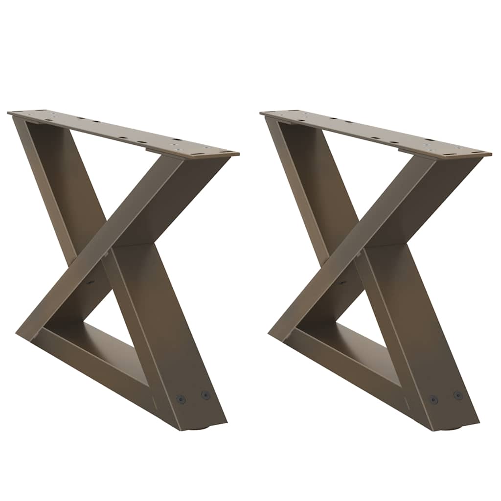 Coffee table legs 2 pcs. natural steel 60x(30-31.3) cm steel