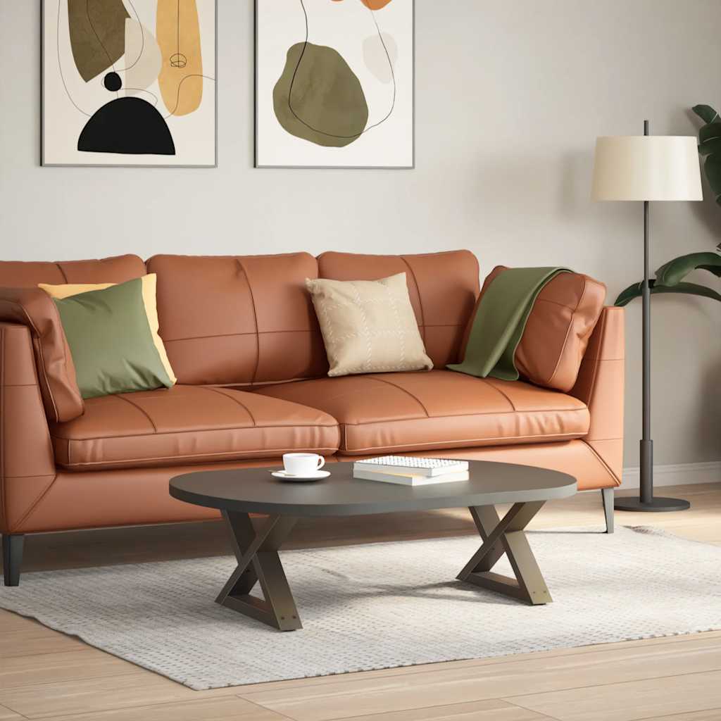 Coffee table legs 2 pcs. natural steel 60x(30-31.3) cm steel