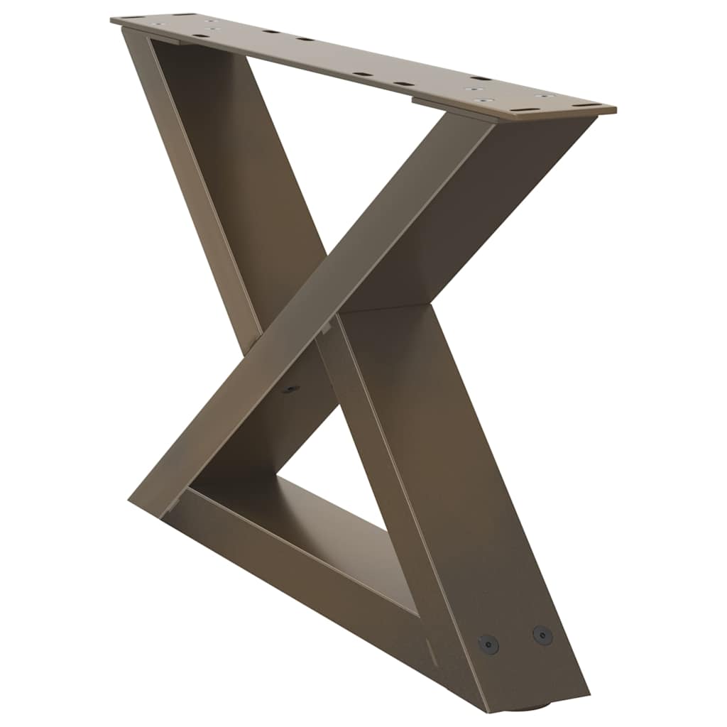 Coffee table legs 2 pcs. natural steel 60x(30-31.3) cm steel