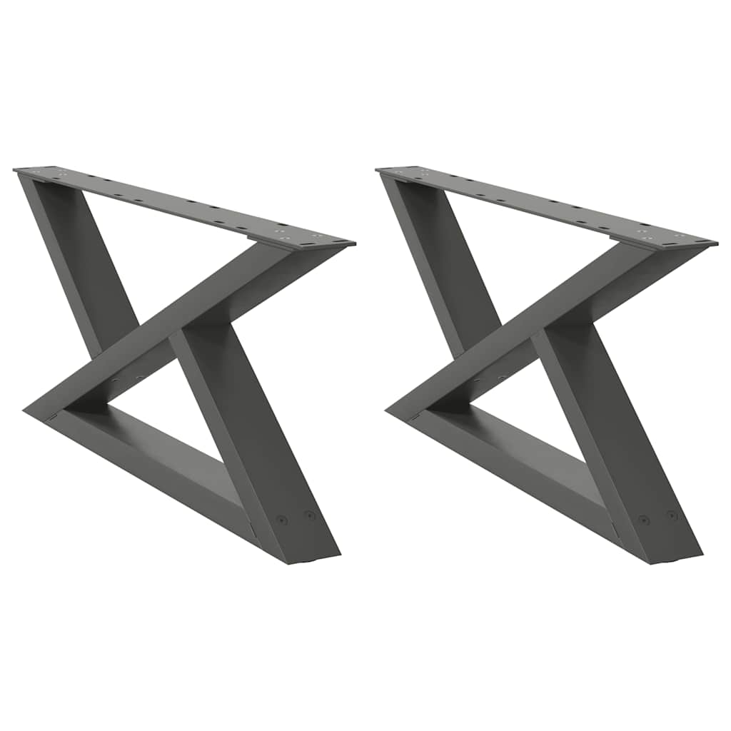 Coffee table legs 2 pcs. Anthracite 70x(30-31.3) cm steel