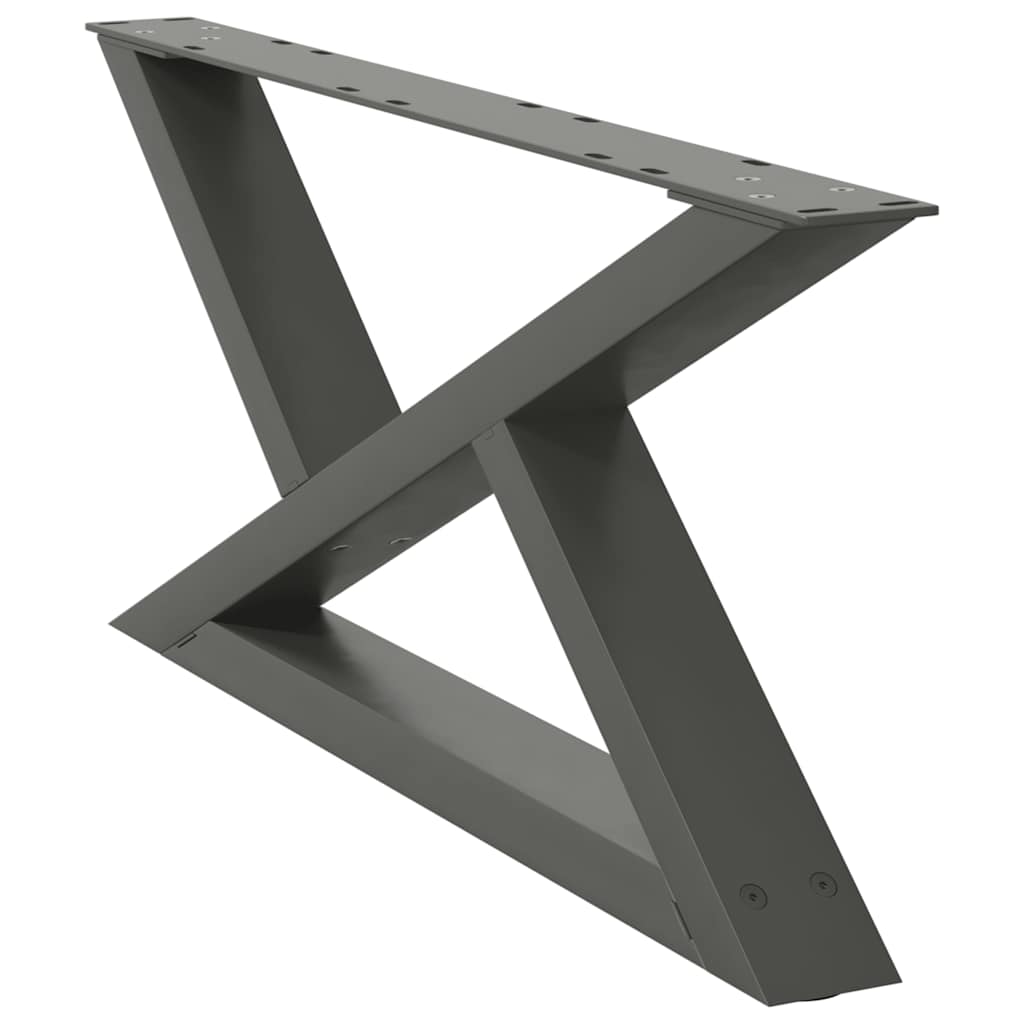 Coffee table legs 2 pcs. Anthracite 70x(30-31.3) cm steel