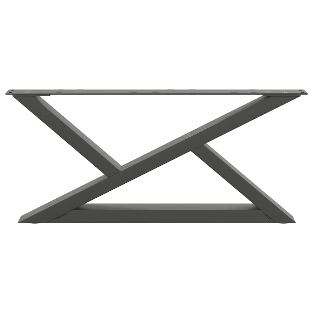 Coffee table legs 2 pcs. Anthracite 70x(30-31.3) cm steel