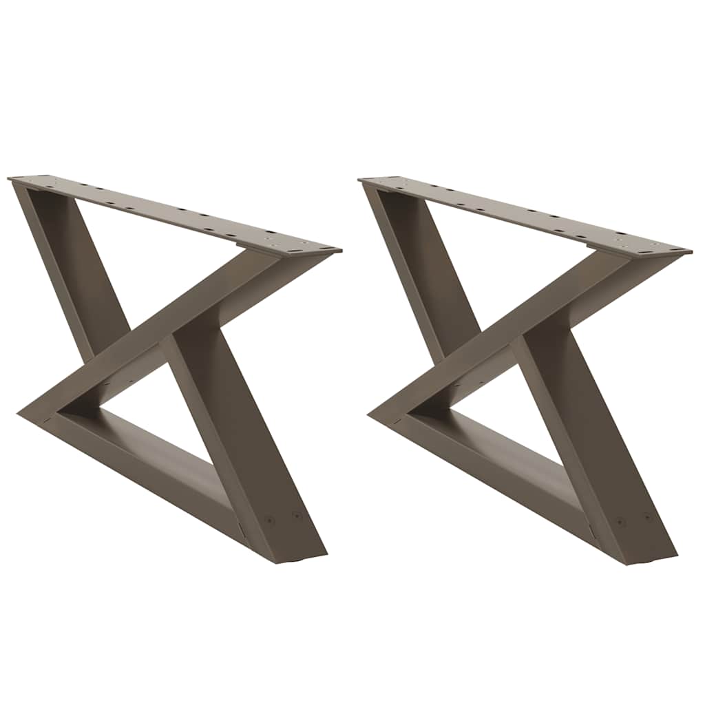 Coffee table legs 2 pcs. natural steel 70x(30-31.3) cm steel