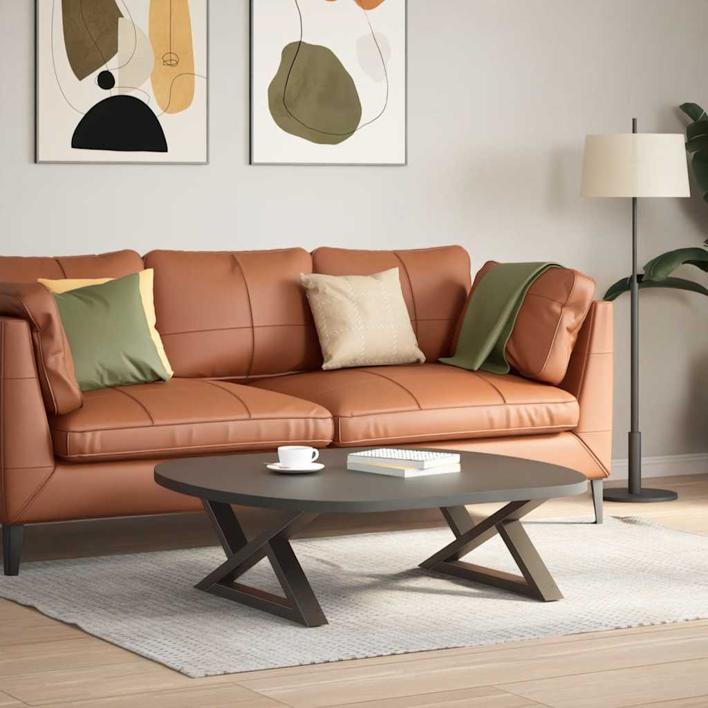 Coffee table legs 2 pcs. natural steel 70x(30-31.3) cm steel