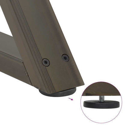 Couchtischbeine 2 Stk. Naturstahl 70x(30-31,3) cm Stahl