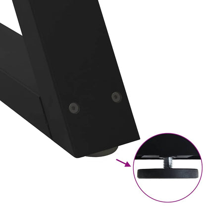 Couchtischbeine 2 Stk. Schwarz 28x(42-43,3) cm Stahl