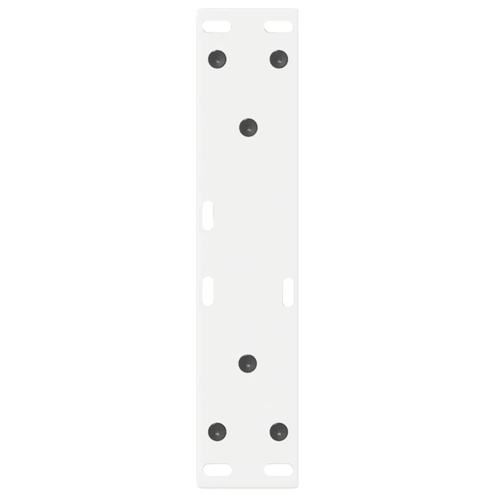 Pieds de table basse (2 pièces) en acier blanc, 28 x 42-43,3 cm