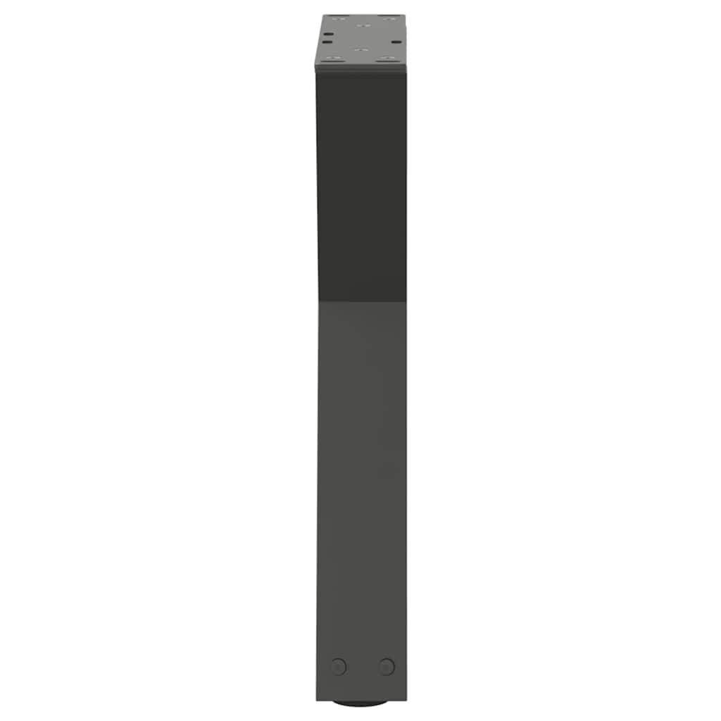 Pieds de table basse, 2 pièces, anthracite, 28 x 42-43,3 cm, acier